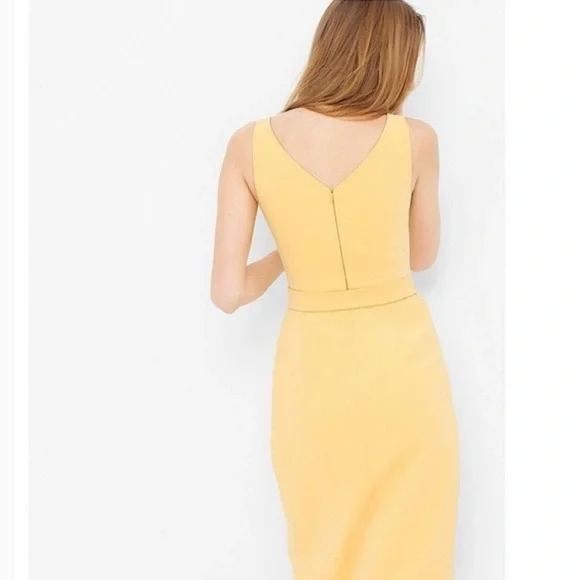 White House Black Market Yellow Mini Dress - Picture 2 of 8